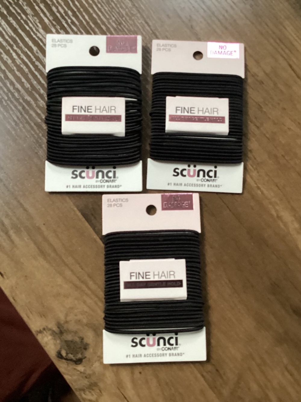 Scünci fine hair no damage elastics with a gentle hold 3 packs NEW